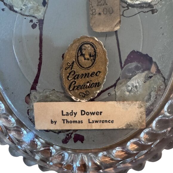 Antique Set Cameo Creation Mme Lambert Morigney & Lady Dower Glass Framed Glass - Picture 5 of 13